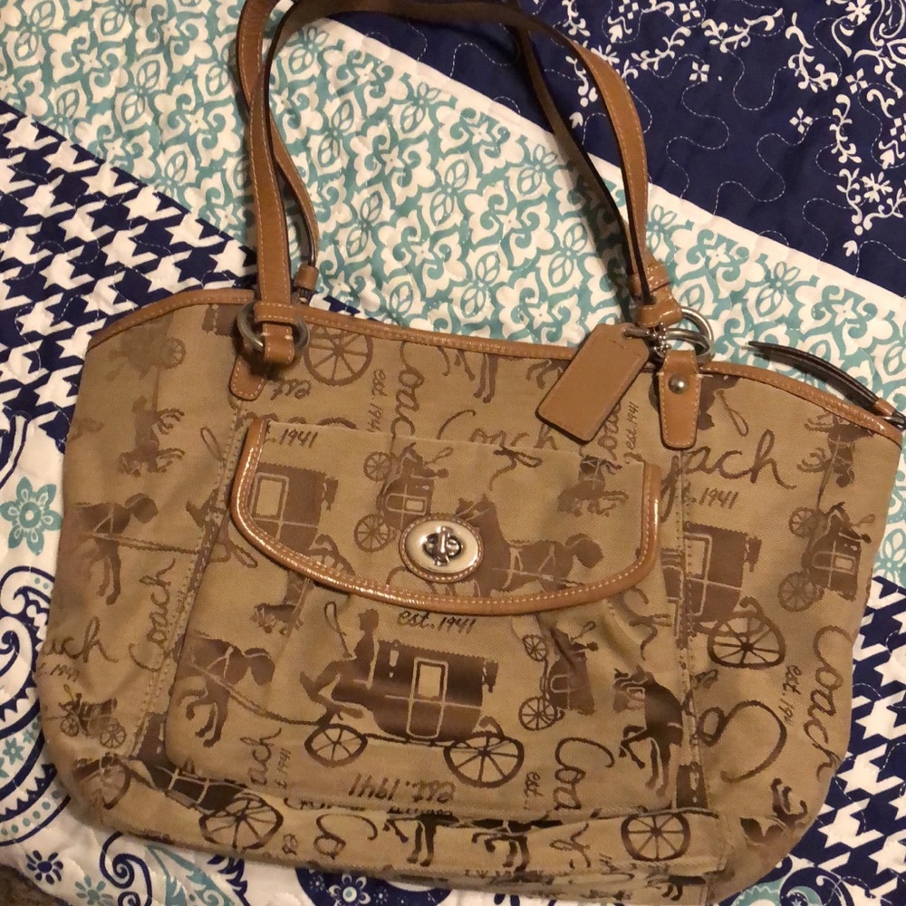 Tan Coach bag!